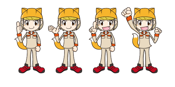 キャラクター事例 3頭身正面 キャラクター事例 3頭身正面