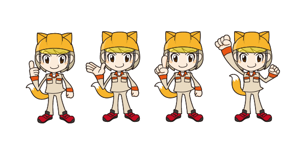 キャラクター事例 2頭身正面 キャラクター事例 2頭身正面