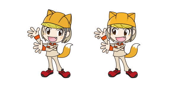 キャラクター事例 2頭身キラキラ キャラクター事例 2頭身キラキラ