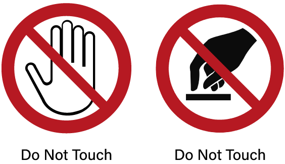Do Not Touchの図記号
