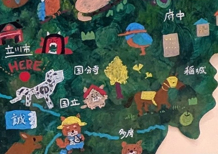 ショッピングモールの絵地図（拡大）