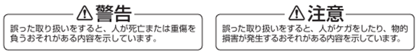 IHクッキングヒーターの取扱説明書に記載された警告と注意