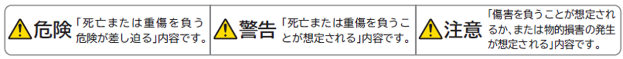 IHクッキングヒーターの取扱説明書に記載された警告と注意