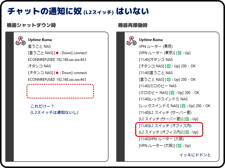 チャットの通知に奴はいない