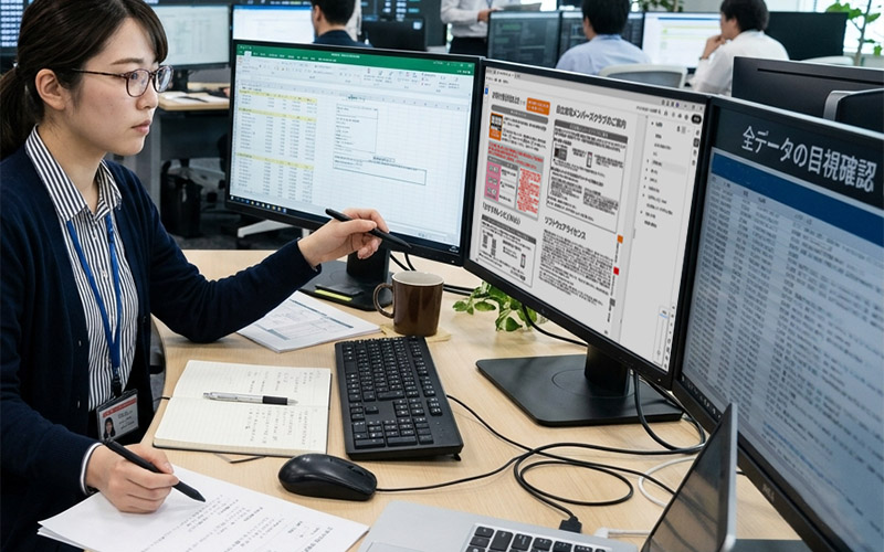 すべてのデータを人の目でチェック